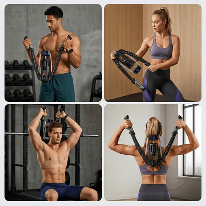 Hydraulic Upper Body Trainer — Adjustable 22-440 lbs Resistance