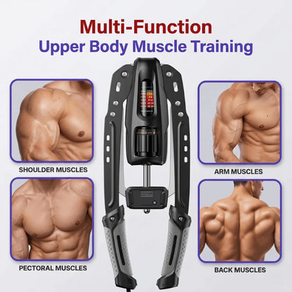 Hydraulic Upper Body Trainer — Adjustable 22-440 lbs Resistance