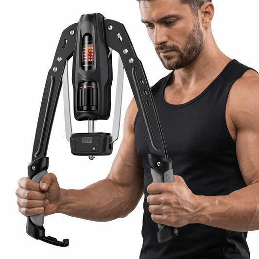 Hydraulic Upper Body Trainer — Adjustable 22-440 lbs Resistance
