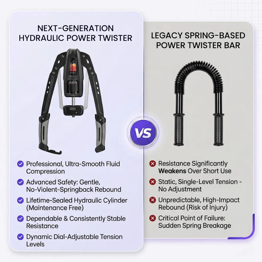 Hydraulic Upper Body Trainer — Adjustable 22-440 lbs Resistance