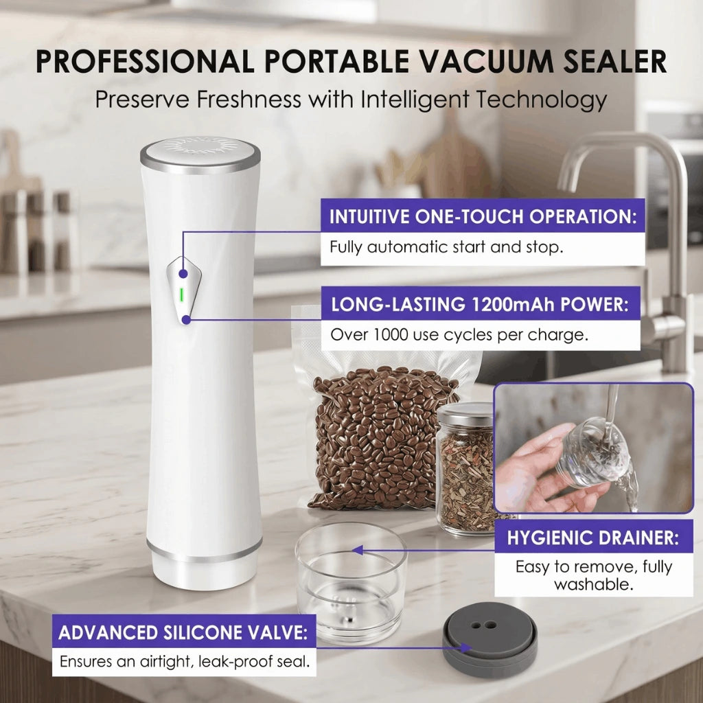 Portable Wireless Vacuum Sealer System — Complete 35-Piece Set