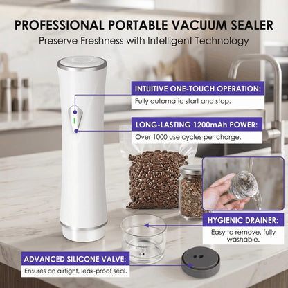 Portable Wireless Vacuum Sealer System — Complete 35-Piece Set