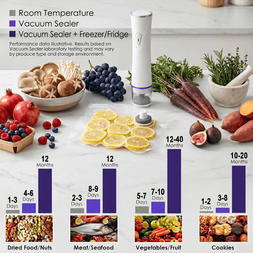 Portable Wireless Vacuum Sealer System — Complete 35-Piece Set