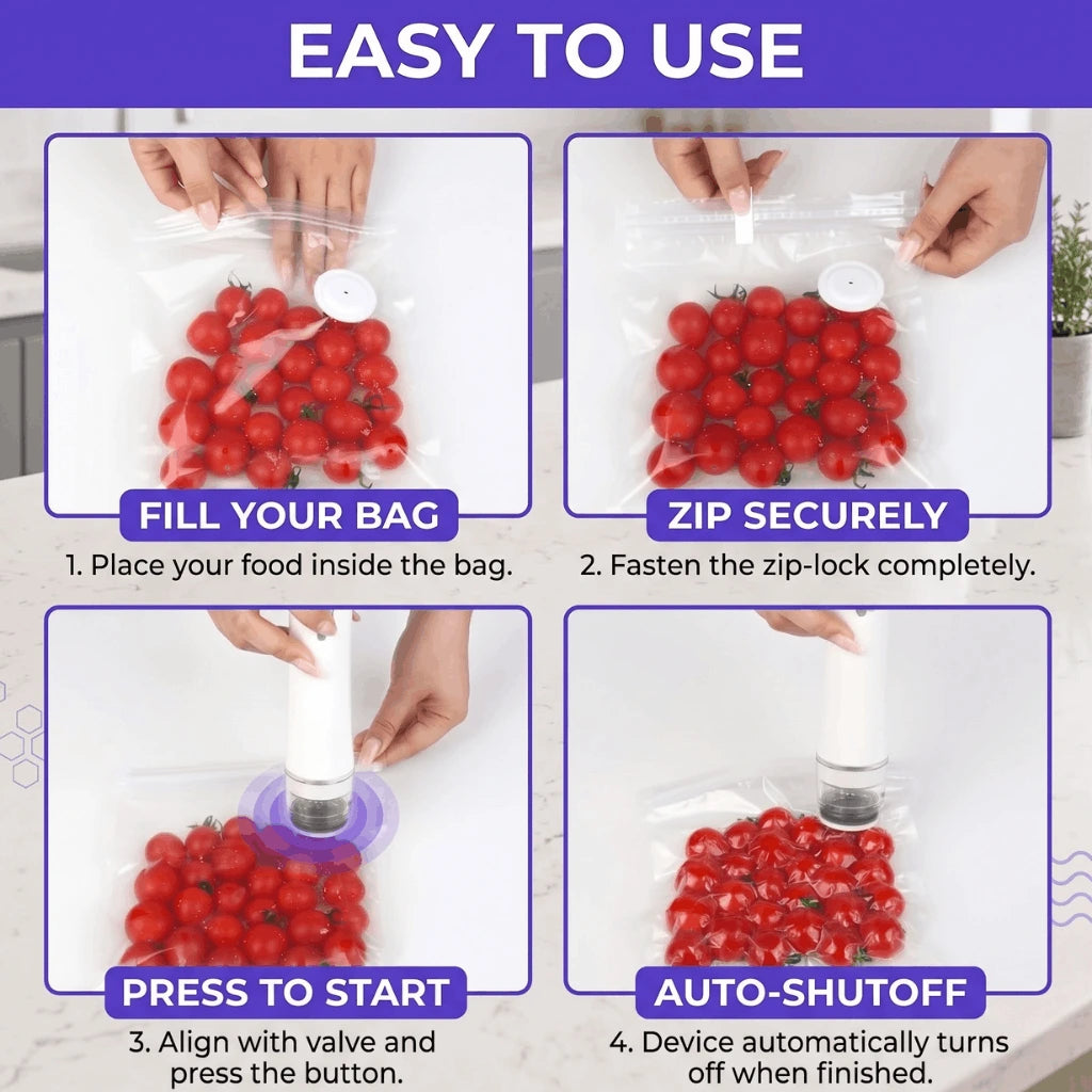 Portable Wireless Vacuum Sealer System — Complete 35-Piece Set